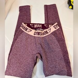 Gymshark Flex‎ Leggings Dark Ruby Marl Blush Size Small